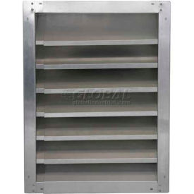High Galvanized Fixed-Height Adjustable Width Louver 48