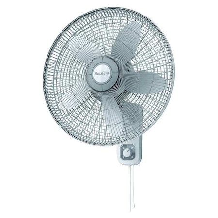 Wall Mount Oscillating Fan W/ 18 in Blade Dia, 3 Speeds, 120V AC, 6 ft L Cord MPN:9018