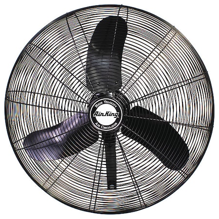 Standard Duty Industrial Fan, Wall Mount, 30 in Blade Dia, 120V, 5, 570/7, 480/8, 780 cfm MPN:9070
