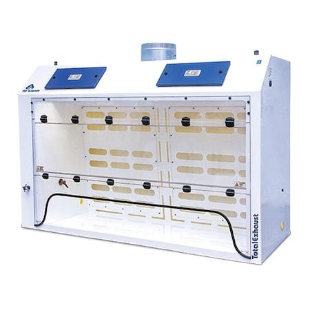 Fume Hood, Total Exhaust Series, Light Duty Ducted, Polypropylene, 72 in W x 47 in H MPN:PTEFH-72-A