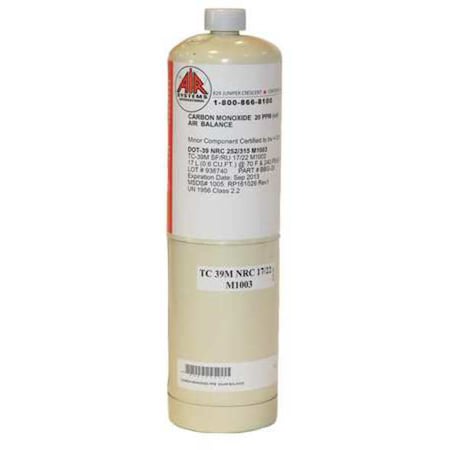 Calibration Gas Cylinder, CO, 20ppm, 17L MPN:BBG-20