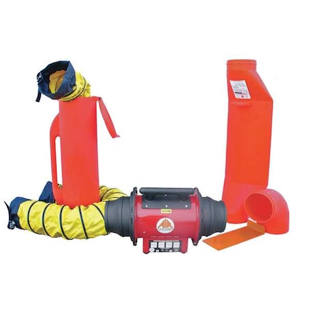 Confined Space Fan Kit, Red, 25