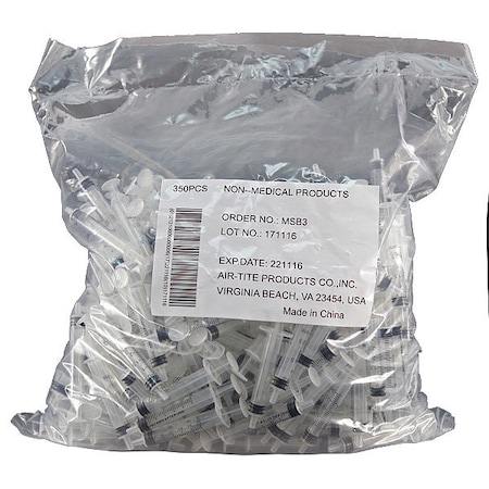 Syringe, Bulk, 3mL Luer Slip, PK350 MPN:MSB3