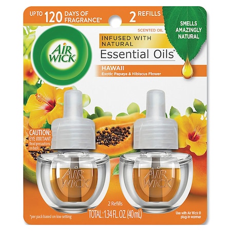 Scented Oil Twin Refill, Hawai'i Exotic Papaya/Hibiscus Flower, 0.67 oz, PK2 MPN:62338-85175