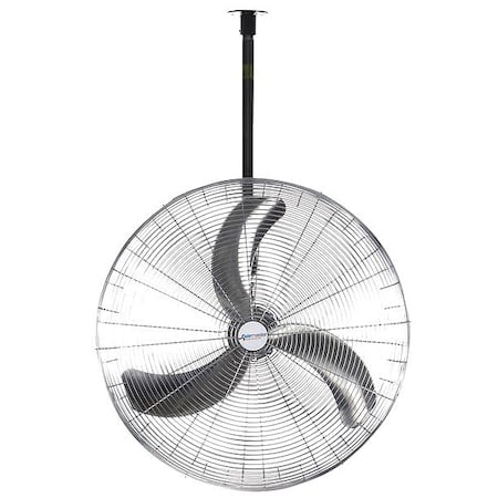 Heavy Duty Air Circulator, Ceiling Mount, 24 in Blade Dia, 115V MPN:37137