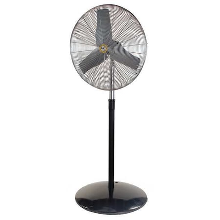 Standard Duty Industrial Fan, Pedestal Mount, 30 in Blade Dia, 115V, 3, 415/5, 300/7, 185 cfm MPN:71526