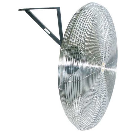 Standard Duty Industrial Fan, Wall Mount, 24 in Blade Dia, 115V, 2, 820/4, 020/5, 520 cfm, Oscillating MPN:71565
