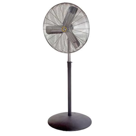 Light Duty Industrial Fan, Pedestal Mount, 24 in Blade Dia, 115V, 2, 460/3, 460/4, 400 cfm MPN:71584