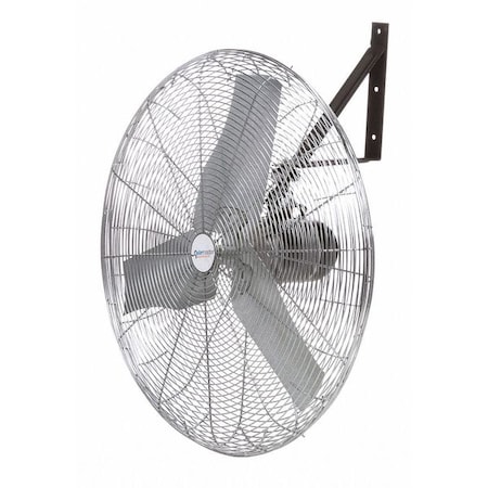 Standard Duty Industrial Fan, Ceiling, Wall Mount, 30 in Blade Dia, 115V, 3, 415/5, 300/7, 185 cfm MPN:71726