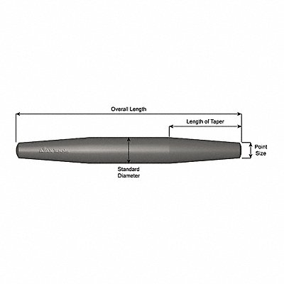 Pin Drift Barrel 8 Lg 7/16 Point MPN:635