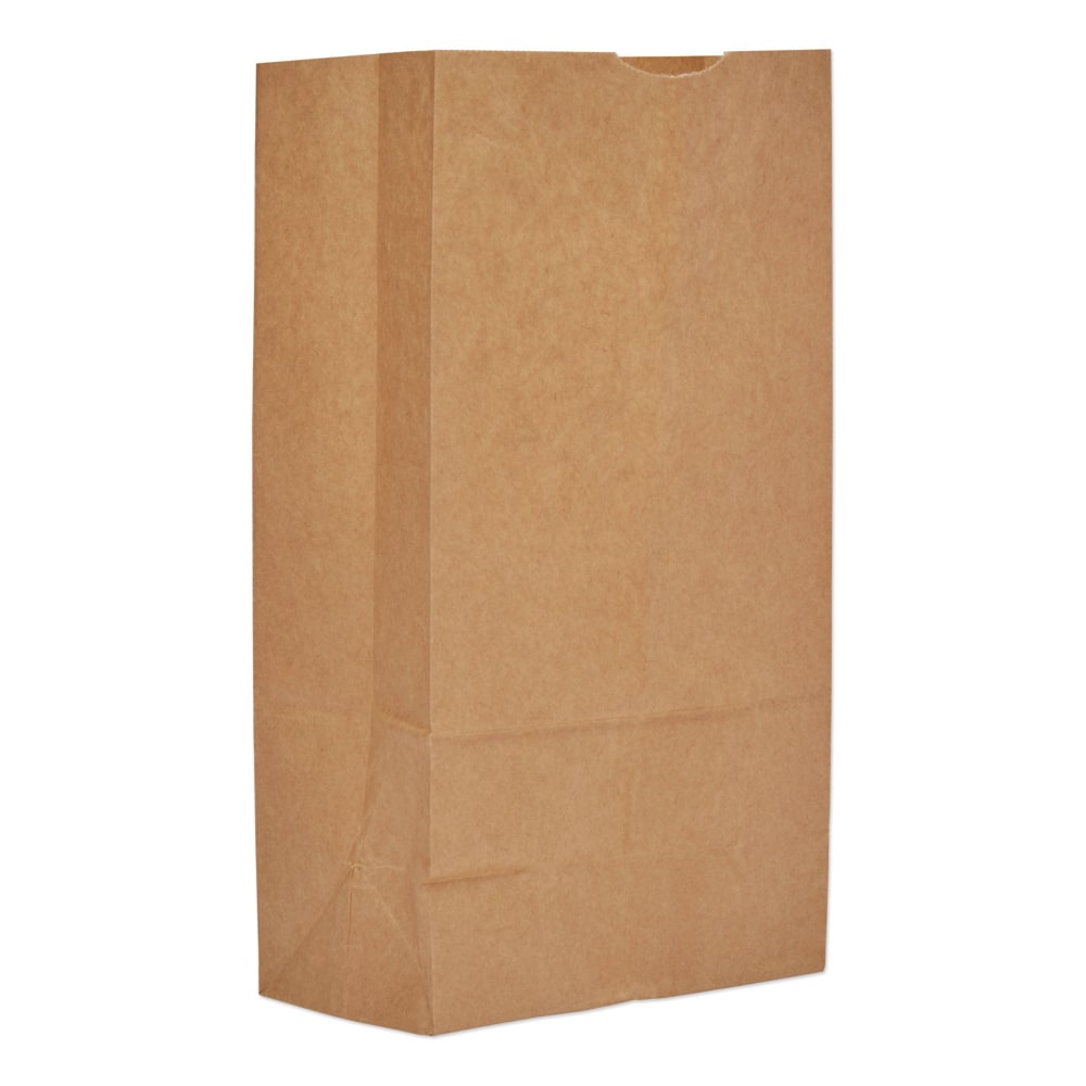 General Grocery Paper Bags, 13-3/4inH x 7-1/16inW x 4-1/2inD, Kraft Brown, Pack Of 500 Bags MPN:18412