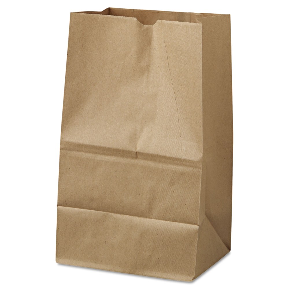 General Grocery Paper Bags, 40 lb, 13-7/16inH x 8-1/4inW x 6inD, Kraft Brown, Pack Of 500 Bags MPN:18421