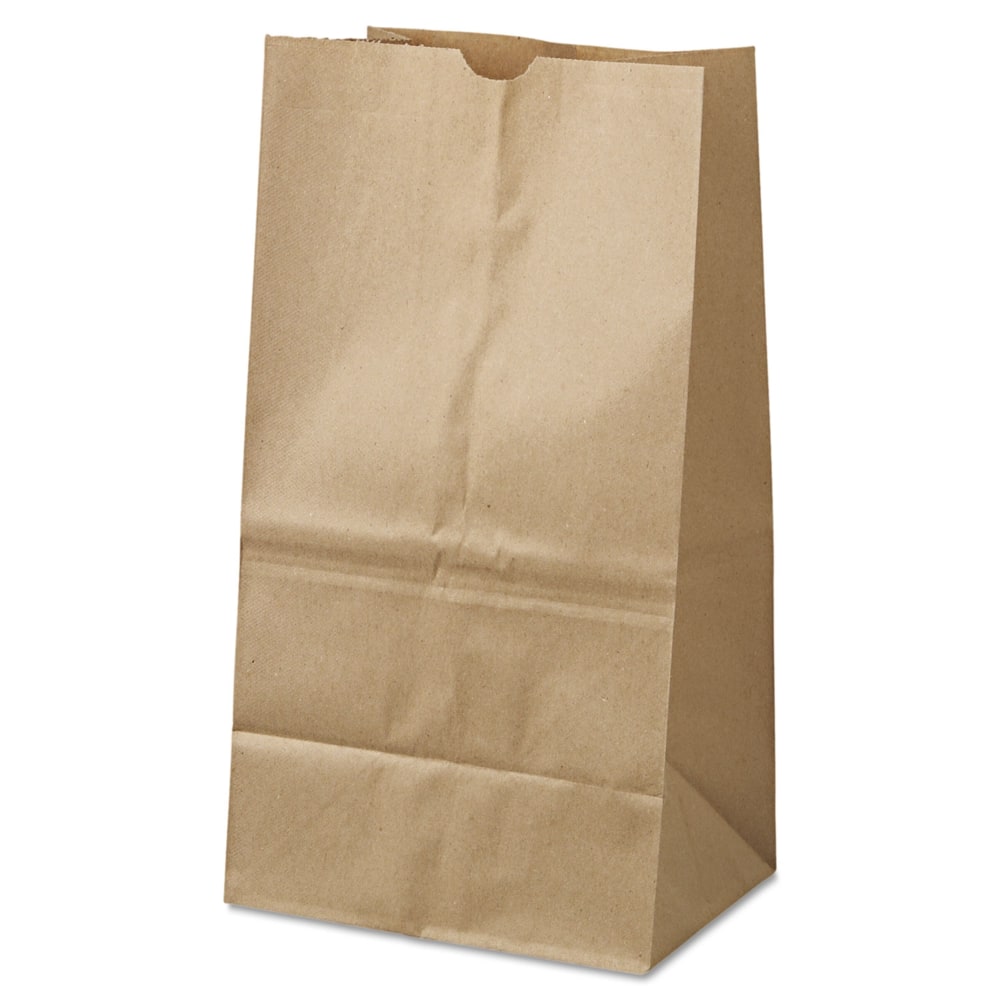 General Grocery Paper Bags, 15-15/16inH x 8-1/4inW x 6-1/8inD, Kraft Brown, Pack Of 500 Bags MPN:18428