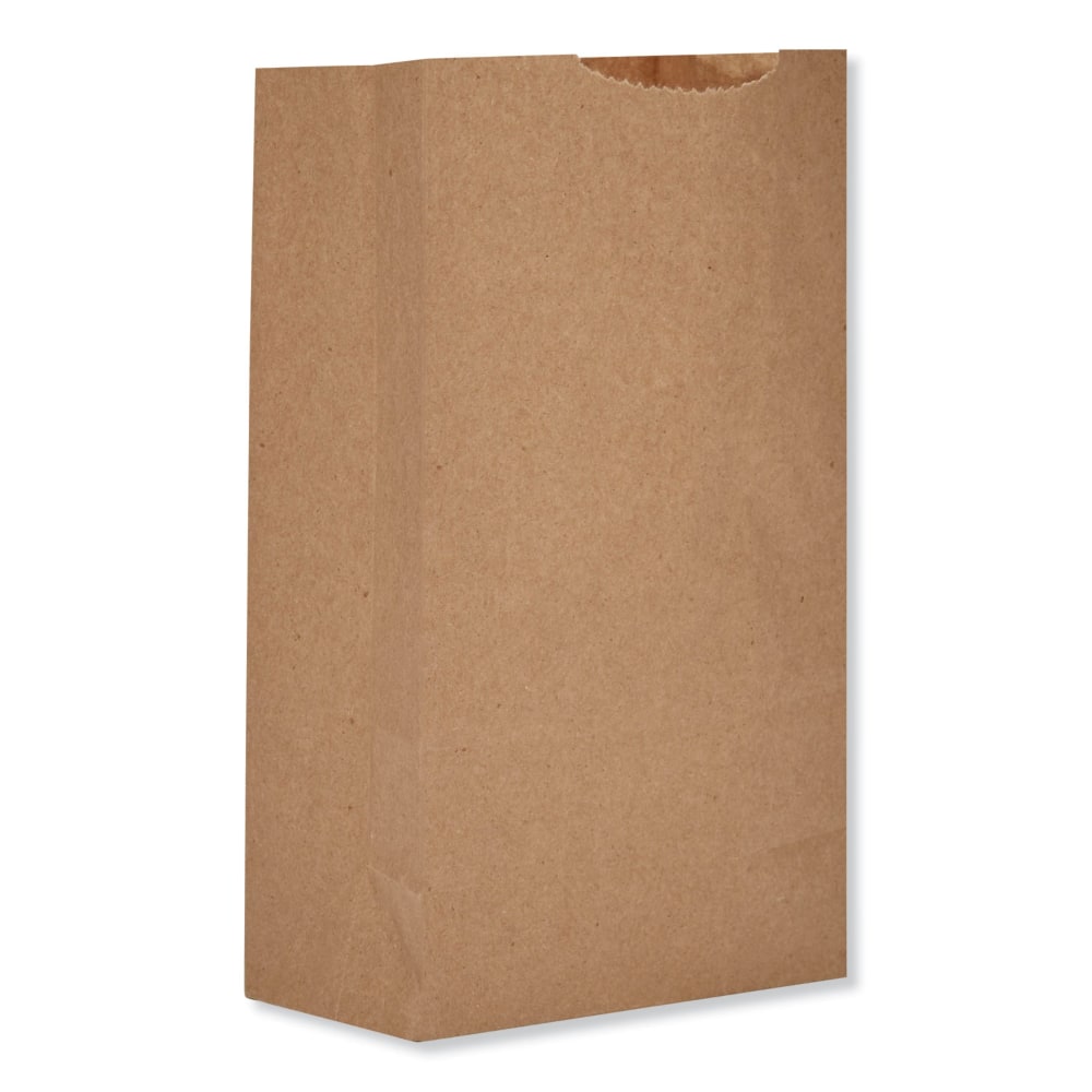 General Grocery Paper Bags, 8-1/8inH x 4-1/16inW x 2-7/16inD, Kraft Brown, Bundle Of 250 Bags, Pack Of 2 Bundles MPN:30902