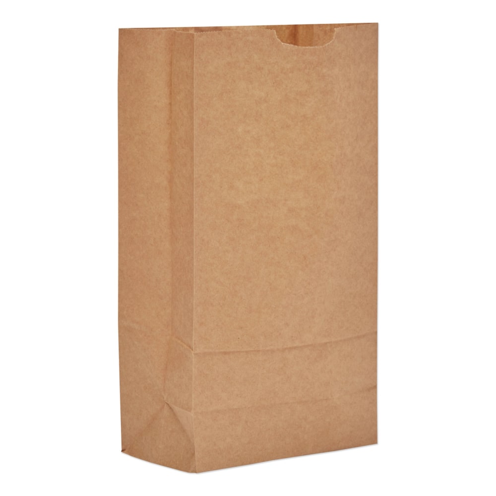 General Grocery Paper Bags, 13-7/16inH x 6-5/16inW x 4-1/4inD, Kraft Brown, Pack Of 500 Bags MPN:30910