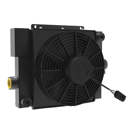 Forced Air Oil Cooler, 12VDC, 4 to 50 gpm MPN:D16-12-BP65