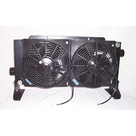Forced Air Oil Cooler, 12VDC, 8 to 80 gpm MPN:D45-12