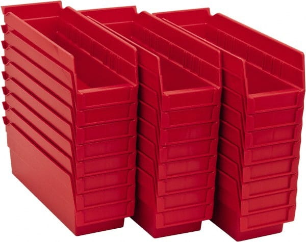 Plastic Hopper Shelf Bin: Red MPN:30120 RED