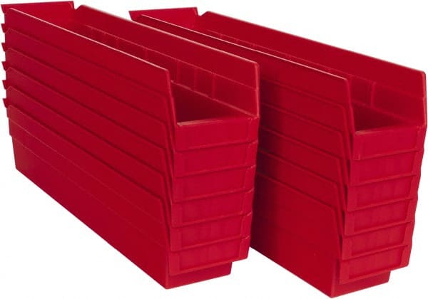 Plastic Hopper Shelf Bin: Red MPN:30128 RED