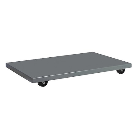 Gray 16 Gauge Steel Dolly for Louvered Floor Rack MPN:LVDMOBILE