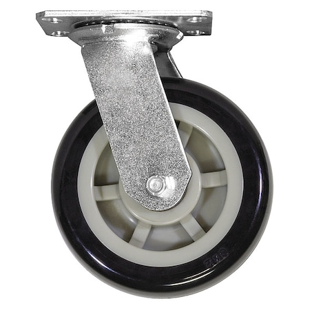 Swivel Caster, Gray, Steel, 1, 000 lb MPN:R6PRXS