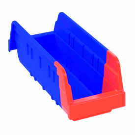 Akro-Mils Indicator® 36442BLUE Two Tone Double Hopper Shelf Bin 4-1/4