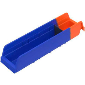 Akro-Mils Indicator® 36448BLUE Two Tone Double Hopper Shelf Bin - 4-1/8