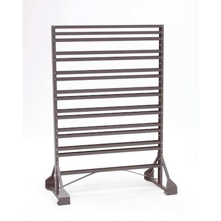 Steel Bin Rail Floor Rack, 36 in D x 54 in H x 20 in W, Gray MPN:30016