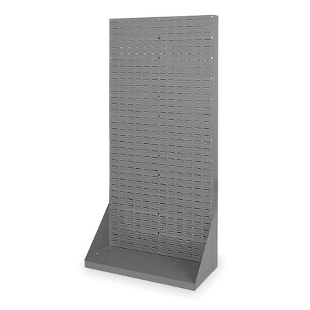 Steel Louvered Floor Rack, 17 in D x 75 in H x 36 in W, Gray MPN:30651