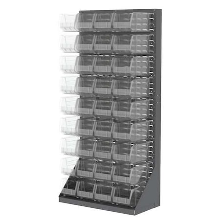Steel Louvered Floor Rack, 17 in D x 75 in H x 36 in W, Gray MPN:30651240SC
