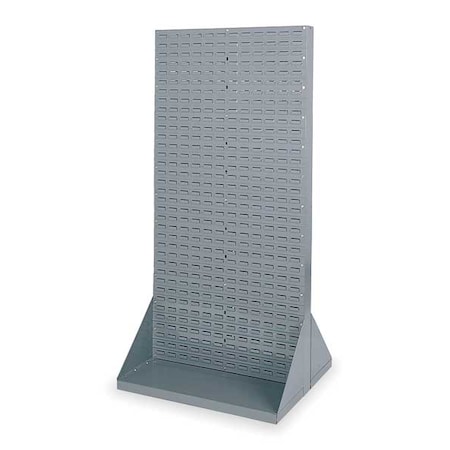 Steel Louvered Floor Rack, 32 in D x 75 in H x 36 in W, Gray MPN:30653