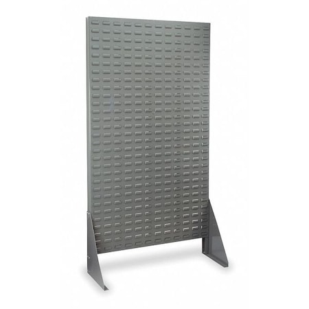 Steel Louvered Floor Rack, 13 1/2 in D x 66 in H x 36 in W, Gray MPN:30661