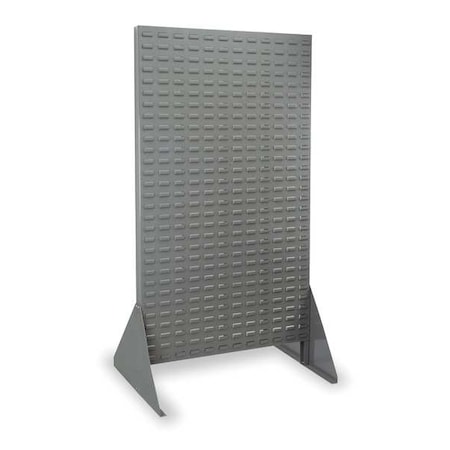 Steel Louvered Floor Rack, 25 in D x 66 in H x 36 in W, Gray MPN:30676
