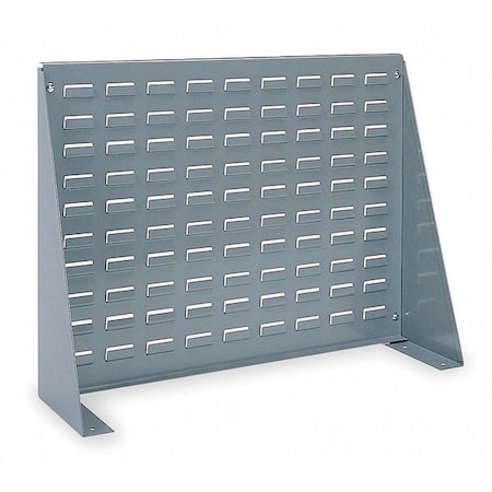 Steel Louvered Bench Rack, 8 9/16 in D x 20 in H x 28 in W, Gray MPN:98600
