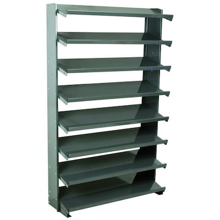 Steel Pick Rack, 12 in D x 60 in H x 36 in W, 8 Shelves, Gray MPN:APRS