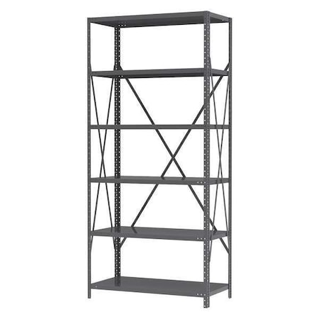 Steel Bin Shelving Kit, 11 Shelves, Gray/Yellow MPN:AS1879318Y