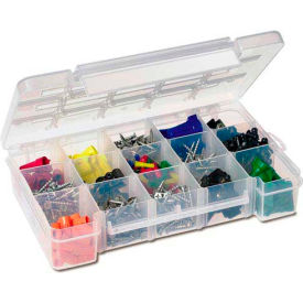 Akro-Mils Medium Clear storage case w/ 2 Dividers 05805 11x7x2-3/8 05805 - Pkg Qty 6