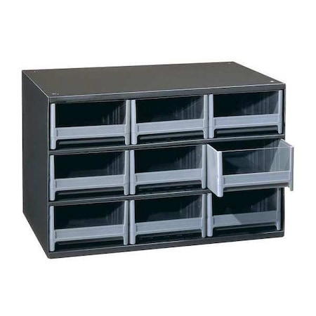Steel, Polystyrene, Drawer Bin Cabinet, 11 in D x 11 in H x 17 in W MPN:19909