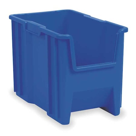 Stacking Bin, 17-1/2 in L x 10-7/8 in W x 12-1/2 in H, Blue, 75 lb Load Capacity MPN:13014BLUE