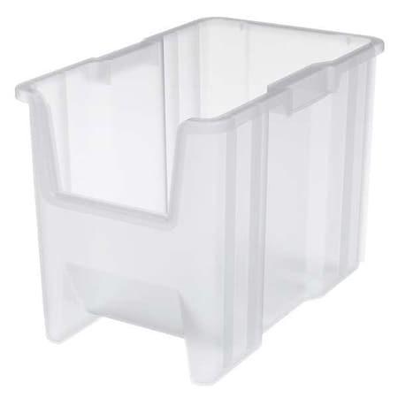 Stacking Bin, 17-1/2 in L x 10-7/8 in W x 12-1/2 in H, Clear, 75 lb Load Capacity MPN:13014SCLAR