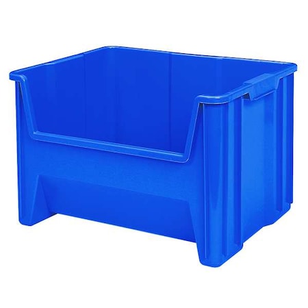 Stacking Bin, 15-1/4 in L x 19-7/8 in W x 12-1/2 in H, Blue, 75 lb Load Capacity MPN:13017BLUE