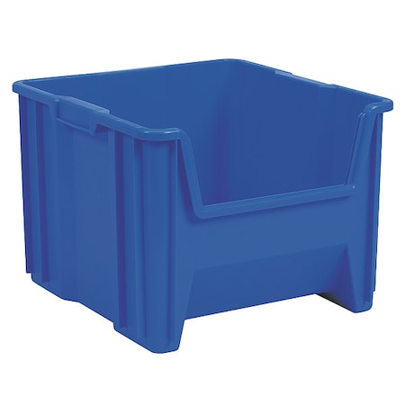 Stacking Bin, 17-1/2 in L x 16-1/2 in W x 12-1/2 in H, Blue, 75 lb Load Capacity MPN:13018BLUE