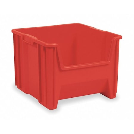 Stacking Bin, 17-1/2 in L x 16-1/2 in W x 12-1/2 in H, Red, 75 lb Load Capacity MPN:13018RED