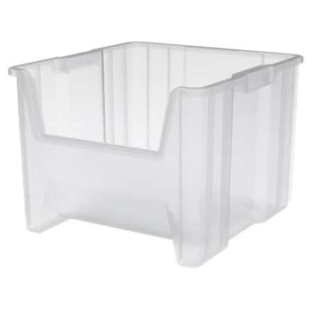Stacking Bin, 17-1/2 in L x 16-1/2 in W x 12-1/2 in H, Clear, 75 lb Load Capacity MPN:13018SCLAR