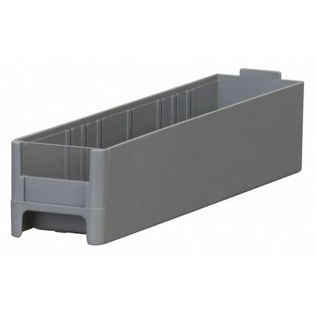 Shelf Storage Bin, Industrial Grade Polymer, Gray, 2.0625 in H, 2-3/16 in W, 10.5625 in L MPN:20228