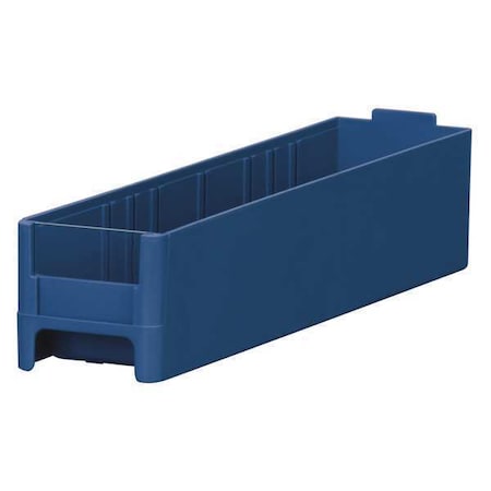 Shelf Storage Bin, Industrial Grade Polymer, Blue, 2.0625 in H, 2-3/16 in W, 10.5625 in L MPN:20228BLU