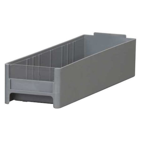 Shelf Storage Bin, Industrial Grade Polymer, Gray, 2.0625 in H, 3-3/16 in W, 10.5625 in L MPN:20320