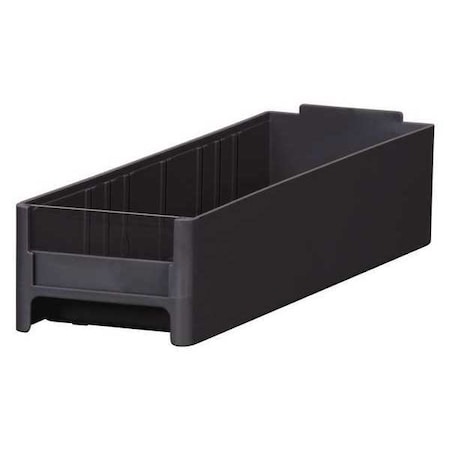 Shelf Storage Bin, Industrial Grade Polymer, Black, 2.0625 in H, 3-3/16 in W, 10.5625 in L MPN:20320BLK