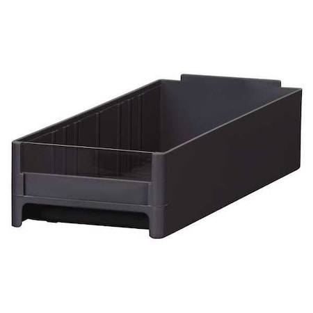 Shelf Storage Bin, Industrial Grade Polymer, Black, 2.125 in H, 4 in W, 10.5625 in L MPN:20416BLK