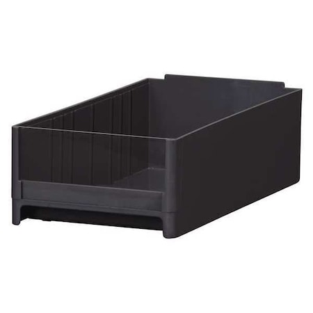 Shelf Storage Bin, Industrial Grade Polymer, Black, 3.0625 in H, 5-3/16 in W, 10.5625 in L MPN:20909BLK